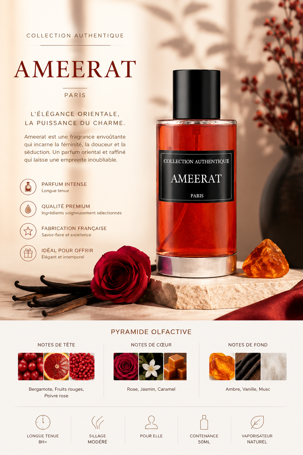 AMEERAT Paris — Parfum Femme | Collection Authentique