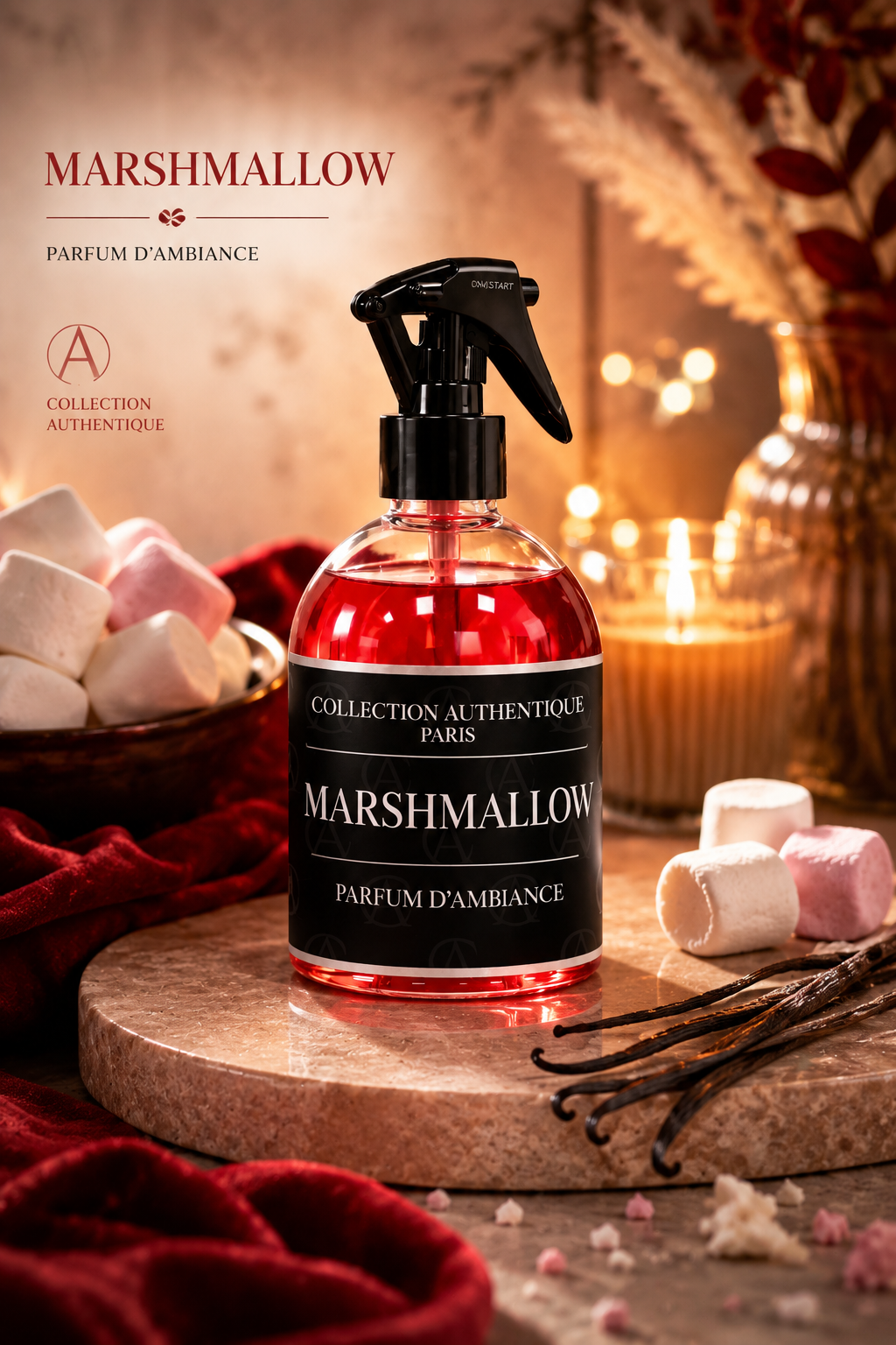 Spray Textile Marshmallow – Parfum Doux et Gourmand